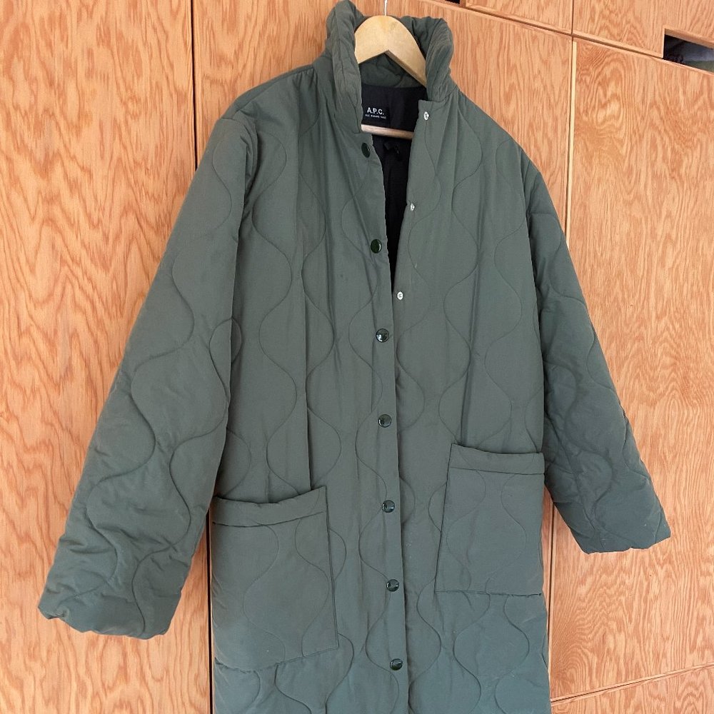 APC Single Breasted Quilted Coat